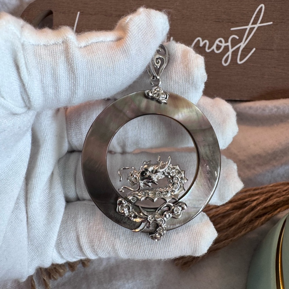 Mother of Pearl Dragon Pendant